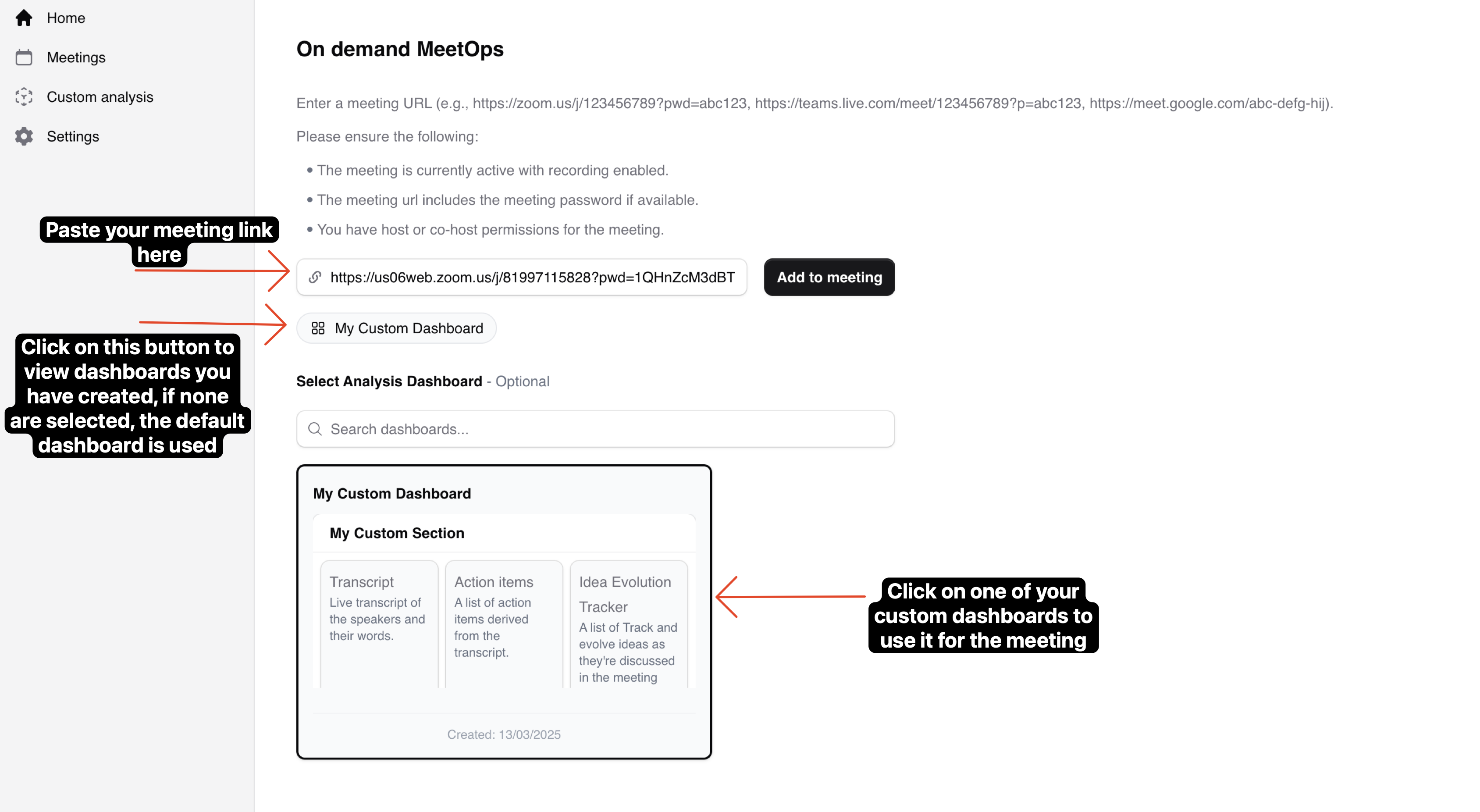 Configure MeetOps