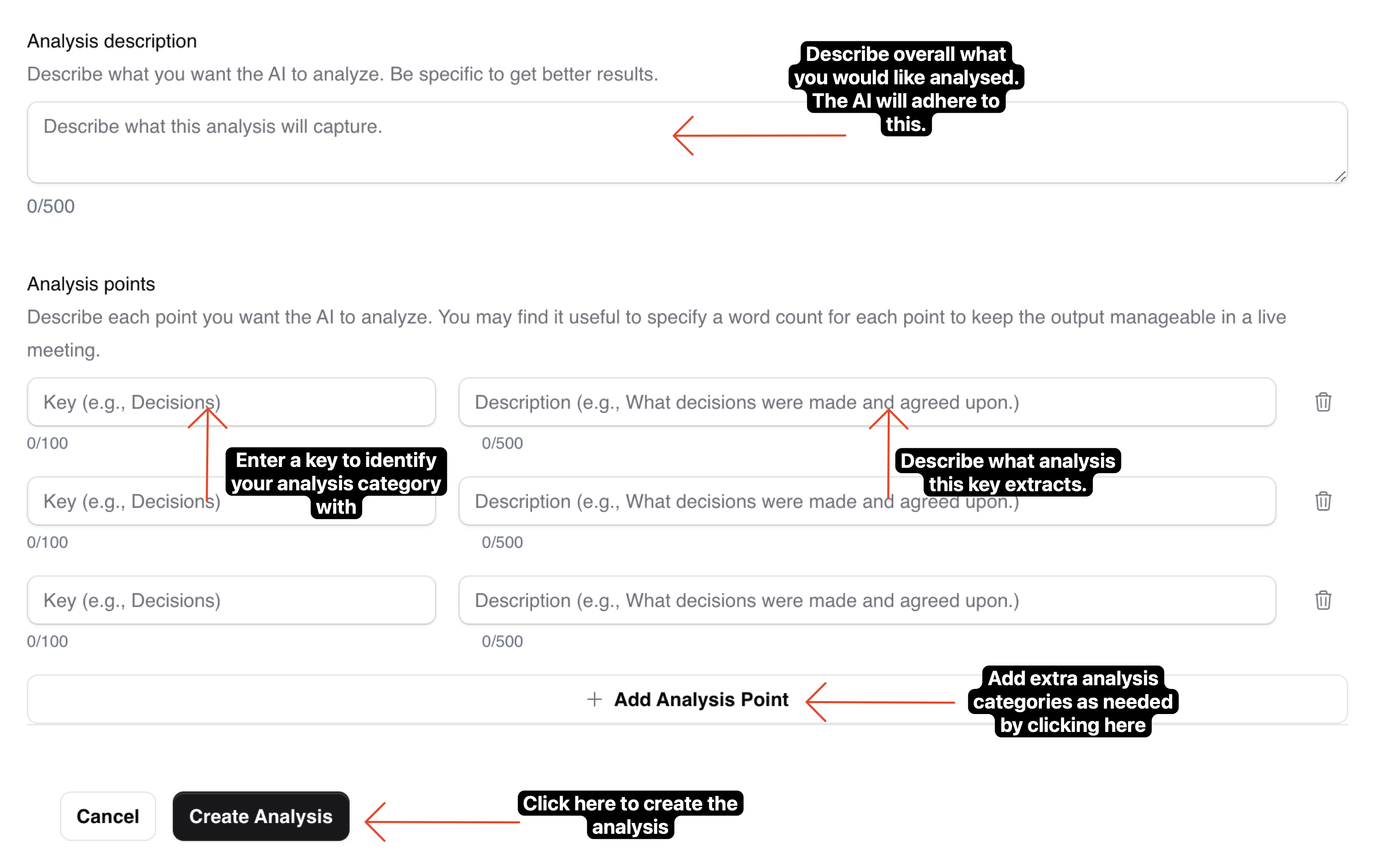 Create SchemaAnalysis Details